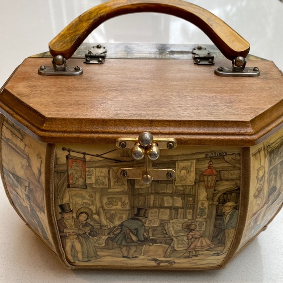 Anton Pieck Handbags - Vintage Anton Pieck Decoupage Bag